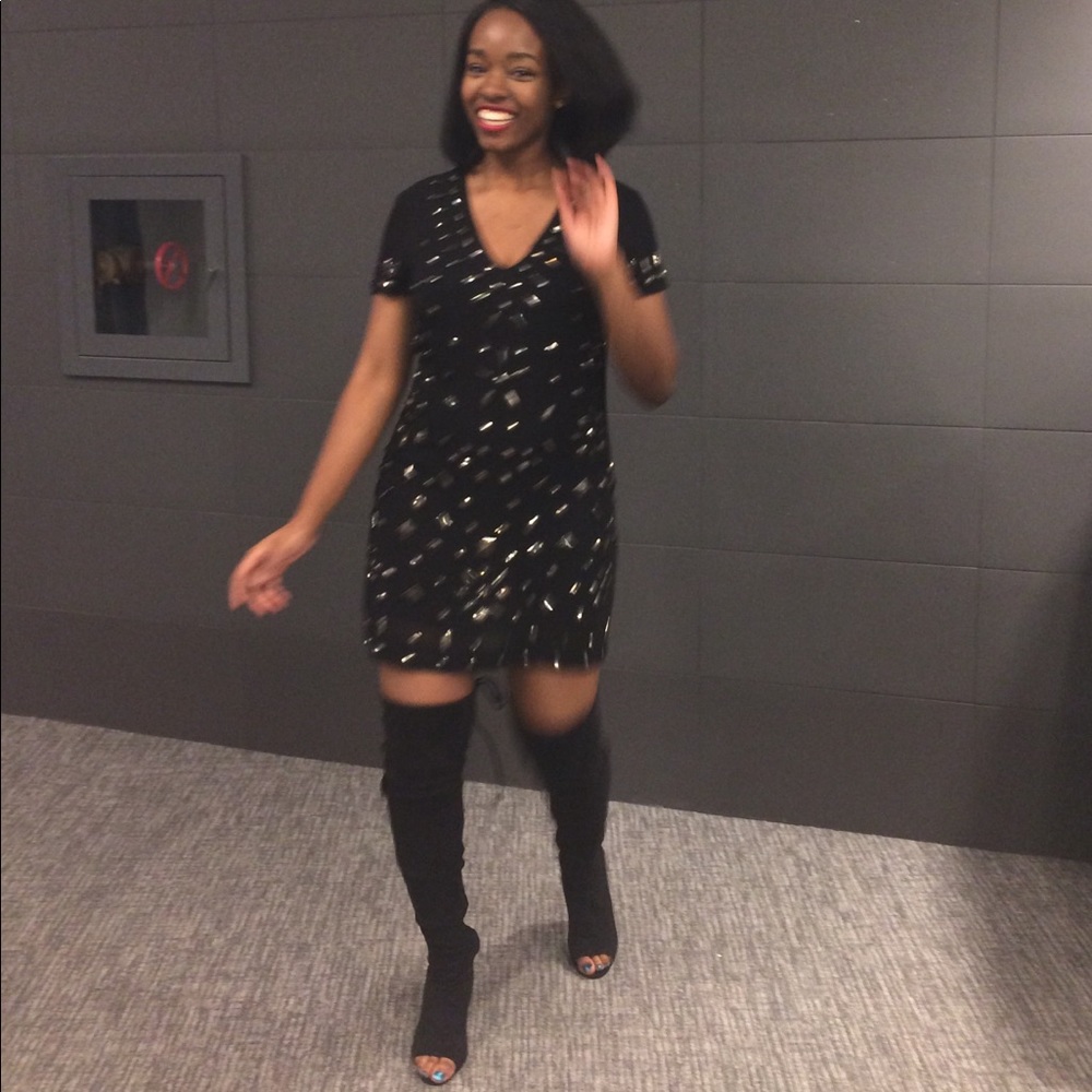 Studded black dress